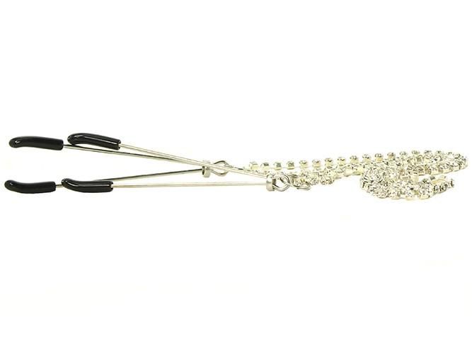This 20 inch (50.8cm) doubled strand of sparkling bl... Sportsheets - Midnight Bling Nipple Clips photo-3