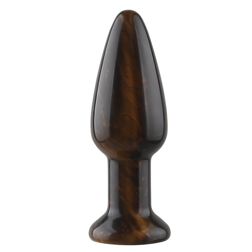 Tiger's eye (also called tiger eye) is a chatoya... Allwell - Natural stone Anal Plug - Tigerite photo