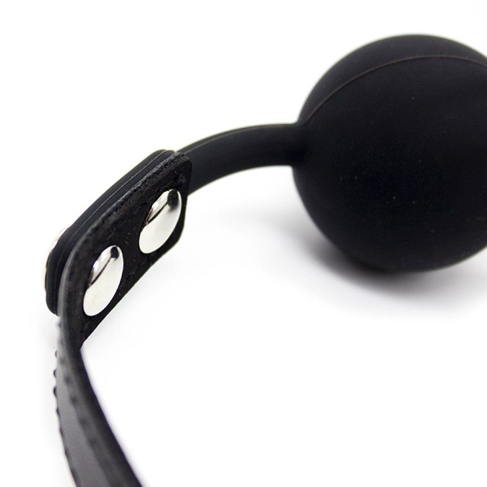 Material: Belt (synthetic leather), Ball (Silico... A-One - Mouthpiece with Lock Key - Black photo-3