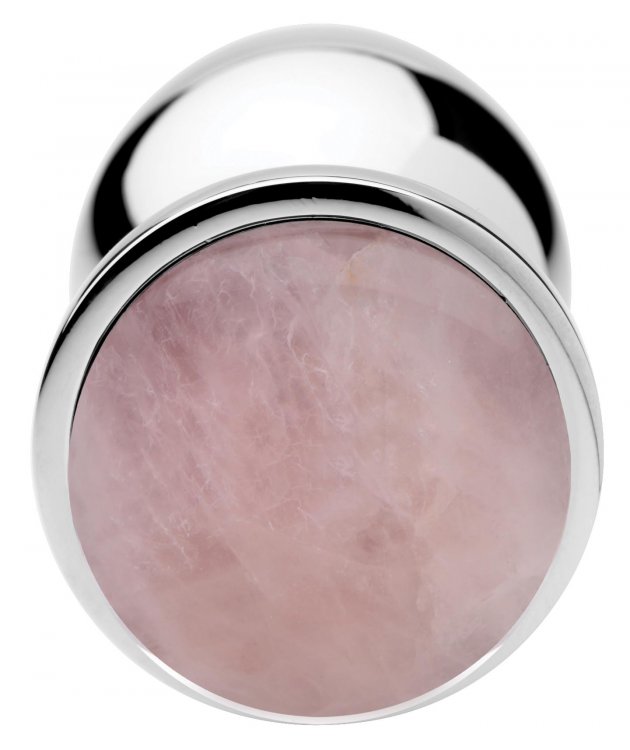 The romantic Rose Quartz Gem found on the base of this butt ... Booty Sparks - Rose Quartz Gem Anal Plug L-size - Pink photo-3