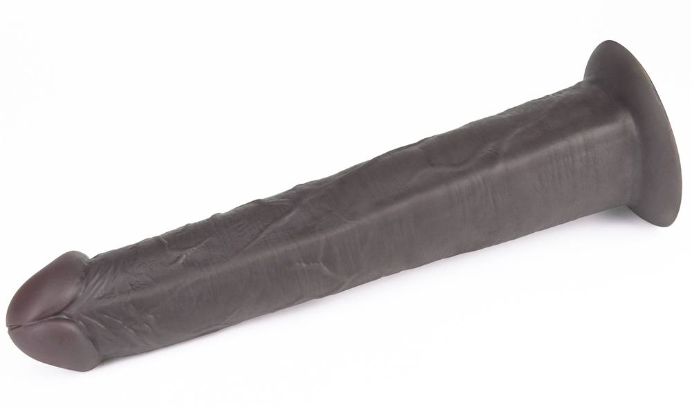 Incredibly lifelike with a dual-layered shaft and realistic ... Lovetoy - 10" Dual Layered Rotator Dildo - Brown photo-9