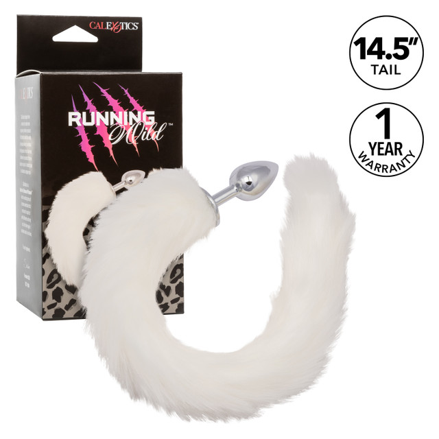 Explore exotic pleasure with the Running Wild Tail, a smooth... CEN - Running Wild Fox Tail Plug - White photo-6