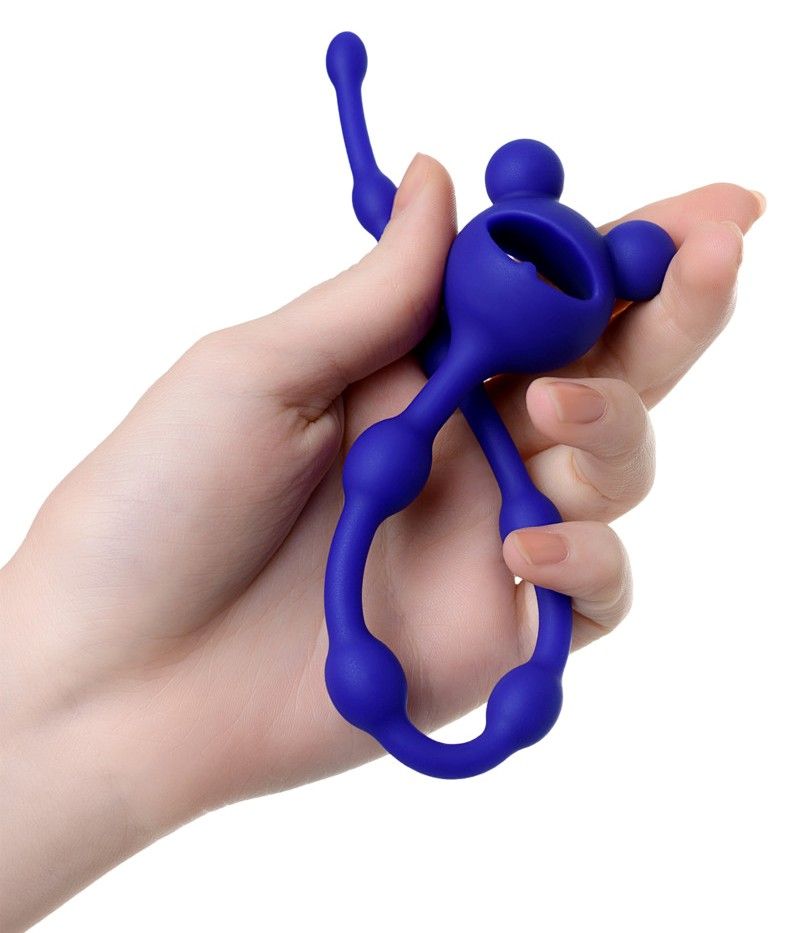 The miniature diameter of the Froggy chain is ideal for a fi... ToDo - Froggy Anal Beads - Blue photo-2