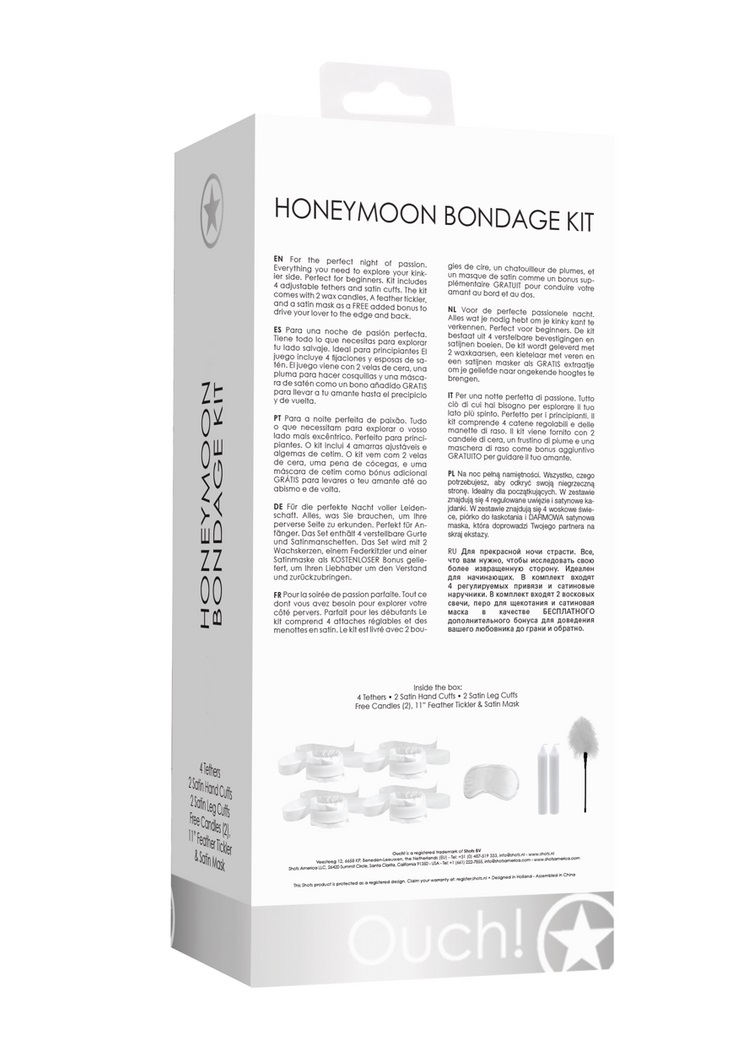 Ouch - Honeymoon Bondage Kit - White photo-4