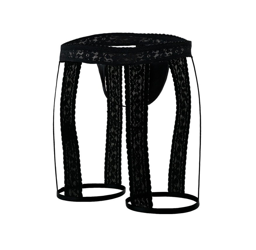 Cut4men - Lacey Men Garter - Black - M 照片-7
