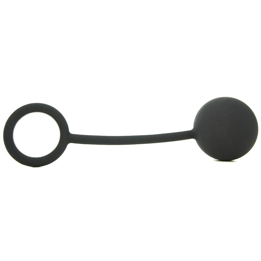 Combining cock and anal stimulation, this solid silicone toy... TOF - Silicone Cock Ring with Heavy Anal Ball photo-3