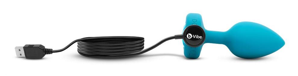 B-Vibe - Vibrating Jewel Plug S/M - Teal photo-5