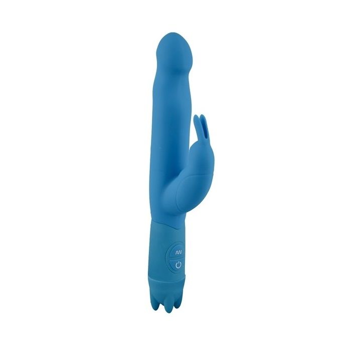 Every woman needs a Rabbit. This one has a slim shaft which ... Aphrodisia - 10-Mode Curved Rabbit - Blue photo-2