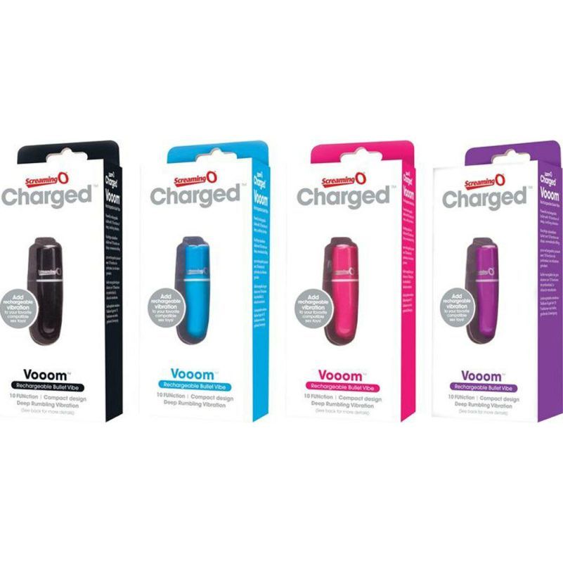 Enjoy powerful portable vibration with Charged Vooom, a uniq... The Screaming O - Charged Vooom Bullet Vibe - Black photo-8