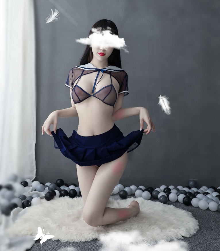 Sexy schoolgirl set with spicy details
Included: top, bar, ... SB - Schoolgirl Mesh Costume - Blue photo-3