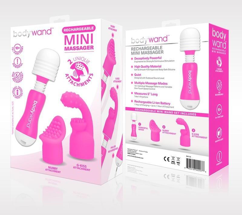 Deceptively powerful: Engineered for strong continuous stimu... Bodywand - Rechargeable Mini Wand w/Attachments - Pink photo-7
