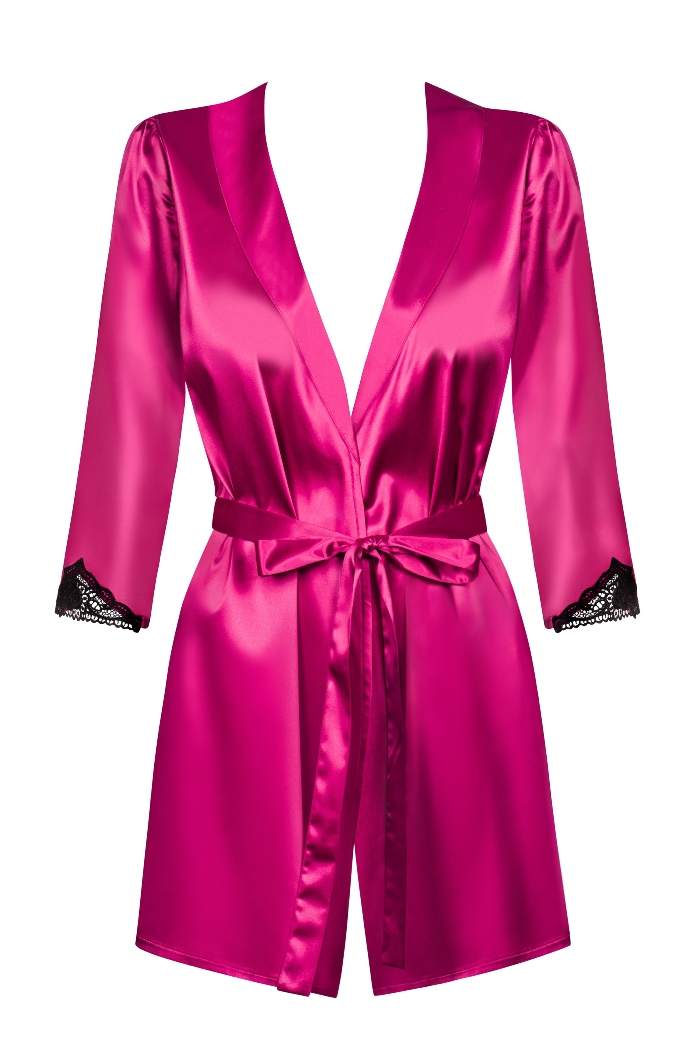 He can’t see it, but he knows it’s there! Your fabulous body... Obsessive - Satinia Robe - Pink - XXL photo-5