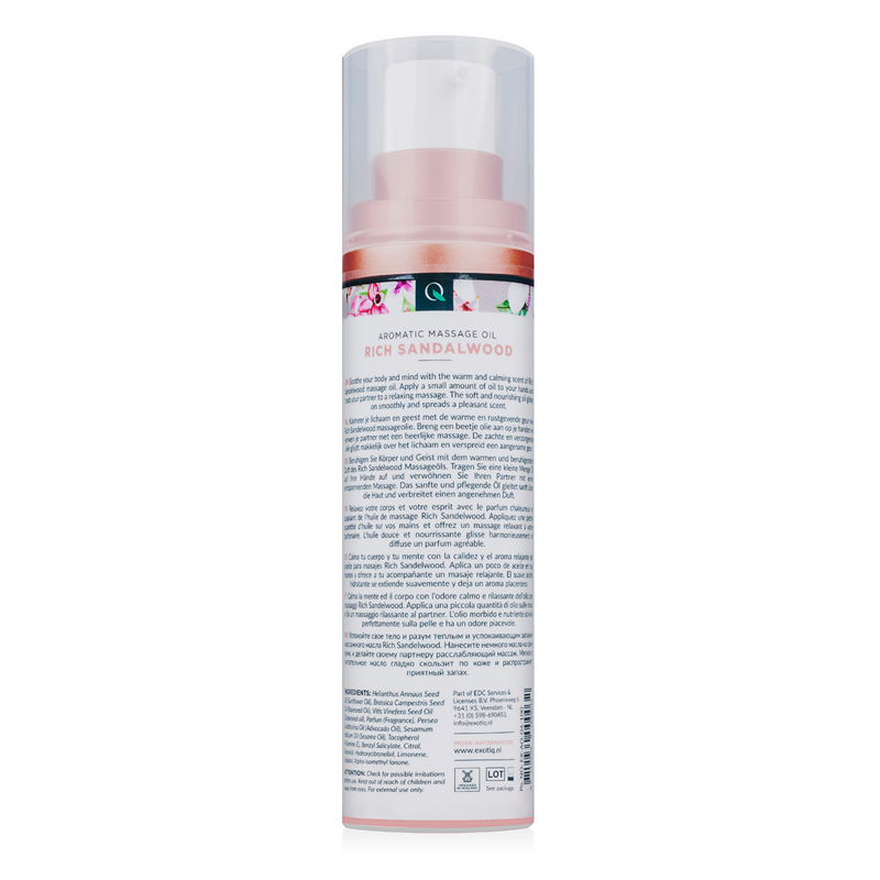 Enjoy the relaxing effect of Exotiq massage oil. This massag... Exotiq - Massage Oil Rich Sandalwood - 100ml photo-4