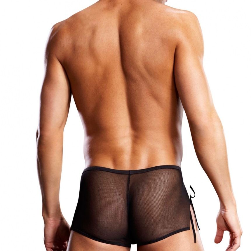 Classic trunk in revealing micro-mesh with a unique pouch ar... Blueline - Micro Mesh Trunk - Black - L/XL photo-2