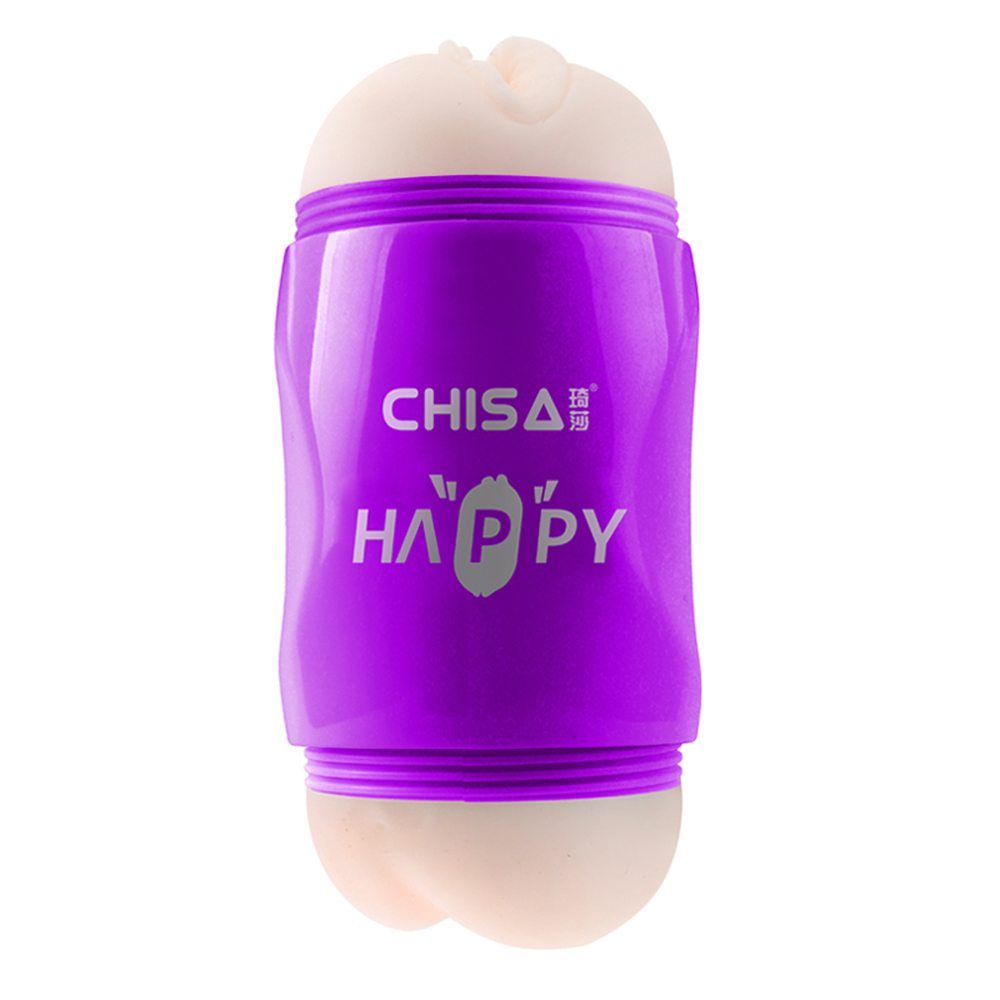 Phthalates Free,Real Feeling, Vibration.
Material:T-Skin Chisa - Happy Cup Pussy & Ass Masturbator - Purple photo-2