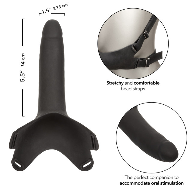 Introducing the Accommodator Silicone Dong, the ultimate par... CEN - Accommodator Dong Gag - Black photo-7