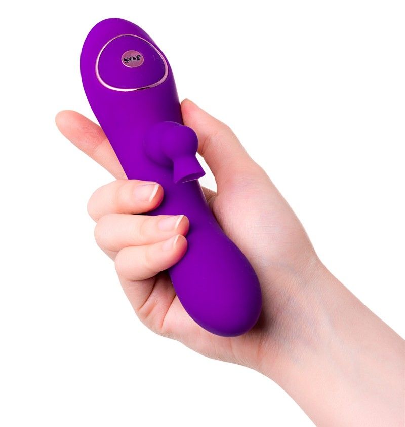 The clitoral stimulator vibrates and can gently "suck&q... JOS - Jum Clitoral Rabbit Vibrator - Purple photo-2