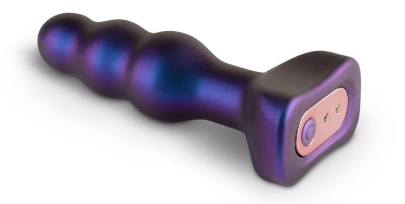 Experience unique and arousing stimulation with this vibrati... Hueman - Space Invader Vibro Plug - Purple photo-3