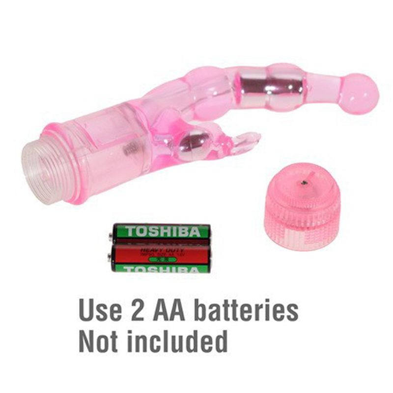 Use your waterproof Naughty Rabbit Vibrator in the tub, show... Aphrodisia - Naughty Rabbit Crystal Stimulator Vibe - Pink photo-15