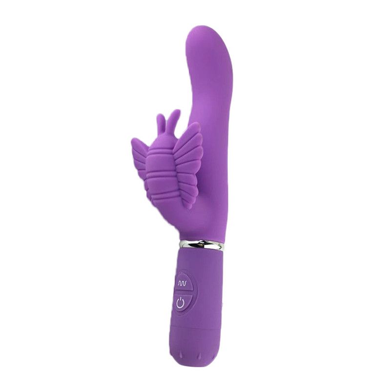 The Levina Butterfly Kiss Vibrator has a beautiful butterfly... Aphrodisia - Levina Butterfly Kiss Vibrator - Purple photo-3