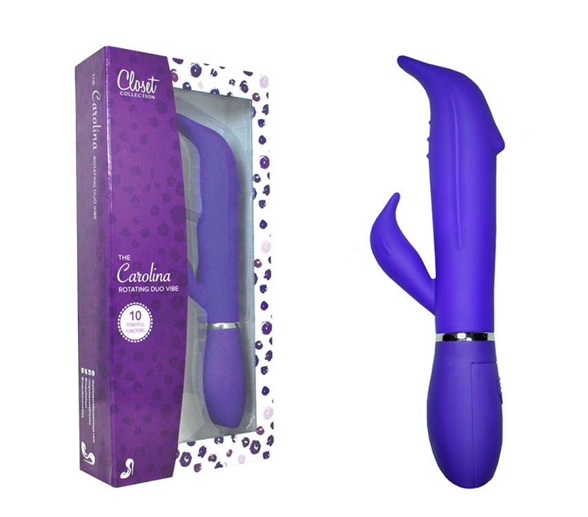 Let the Carolina Rotating Dual Vibe swim right into your hea... Closet Collection - The Carolina Rotating Dual Vibe - Purple photo