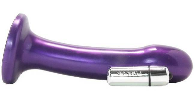 Buzz has a smooth body with a head you can appreciate, and i... Tantus - Buzz 1 Silicone Vibrating Dildo - Purple photo-2