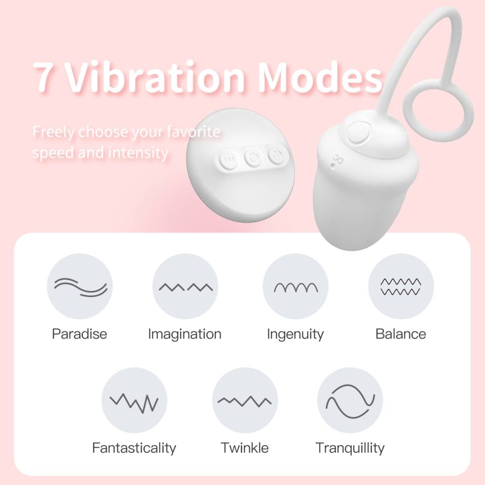 Wireless vibro egg with skin friendly touch feeling, smooth ... Drywell - Scarlett Vibro Egg - White photo-14