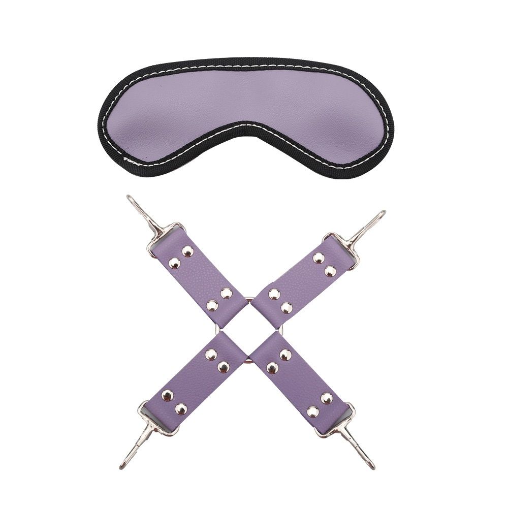 Material: PU Leather violet with black edge sealing, excelle... MT - Slave Training Bondage Set - Purple & Black photo-5