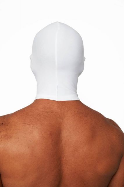 Mister B’s nice and tight fitting Lycra Hoods are made out o... Mister B - Lycra Hood Eyes & Mouth Open - White photo-2