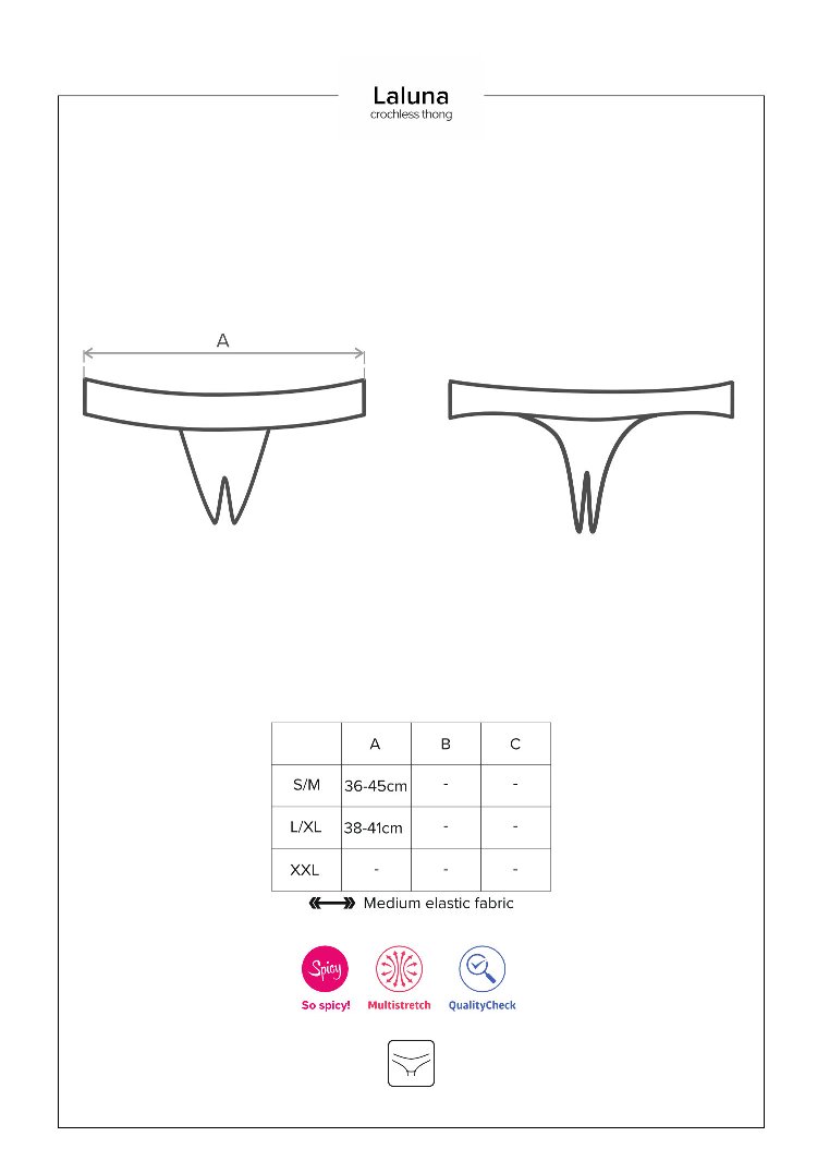 You’ve found naughty panties for a pleasurable night with yo... Obsessive - Laluna Crotchless Panties Mini - Black - S/M photo-9