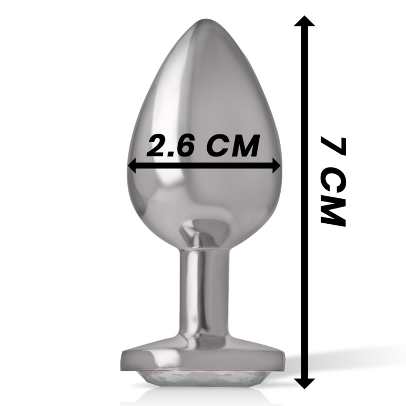 Let your buttocks shine with the anal plug from Intense, dec... Intense - Metal Gem Plug S - Clear photo-4