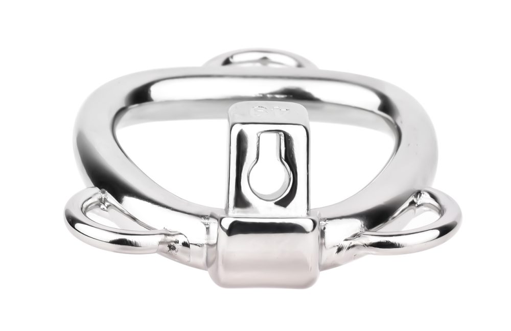 Material: 304 Stainless steel
Cage high: 50mm
Total length:... FAAK - Shell Chastity Cage 45mm - Silver photo-13