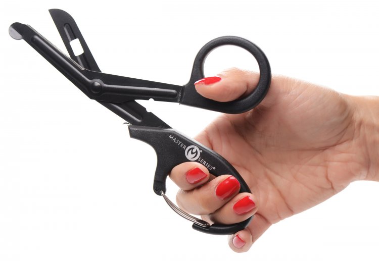 The Snip is a dependable pair of shears every dungeon can co... Master Series - Snip Bondage Scissors - Black photo-4