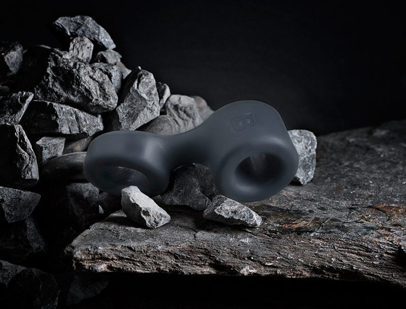 This cock ring and ball stretcher draws attention to your pe... Boners - Cock Ring & Ball Stretcher - Grey photo-2