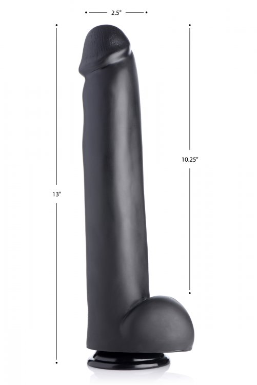 Get ready for The Master to fill you to your limits! This hu... Master Cock - Suction Cup Dildo - Black photo-7