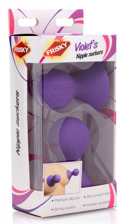 Frisky - Violets Silicone Nipple Suckers - Purple photo-4