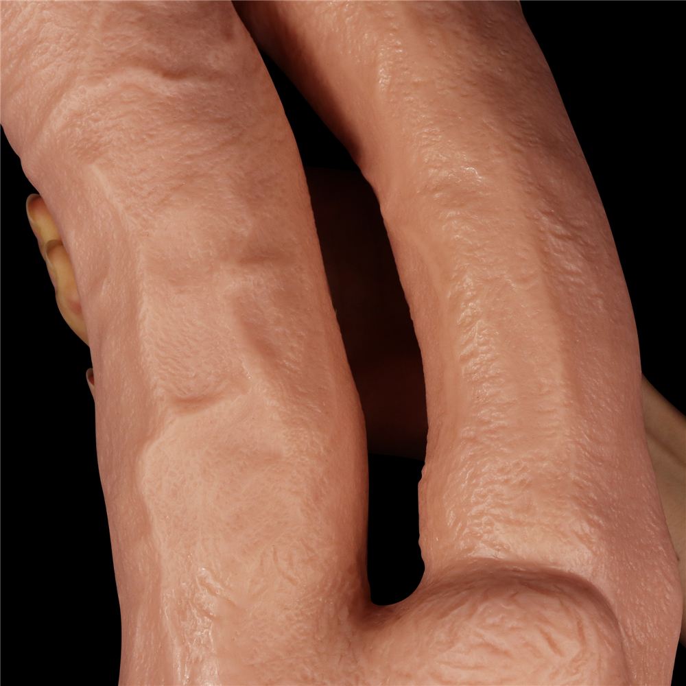 Explore every inch of legendary king-sized realistic Mega do... Lovetoy - 12" Mega Double Dildo - Flesh photo-10