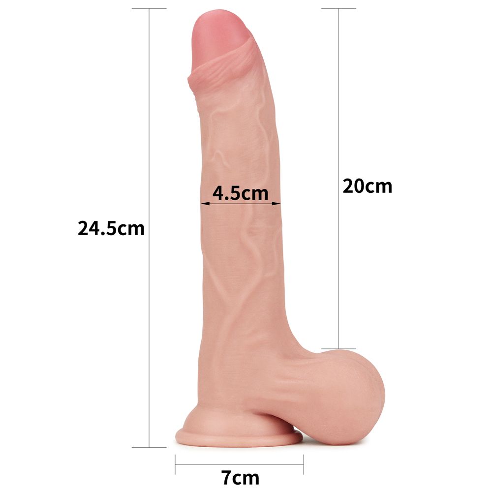Made with realistic dual-layer sliding-skin material for Iif... Lovetoy - 9.5" Sliding Skin Dual Layer Dildo - Flesh photo-23