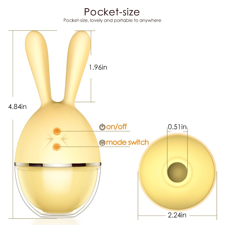 Lovely cute rabbit design
360 Full coverage sucking
10 suck... Erocome - Leporis Rabbit - Yellow photo-12