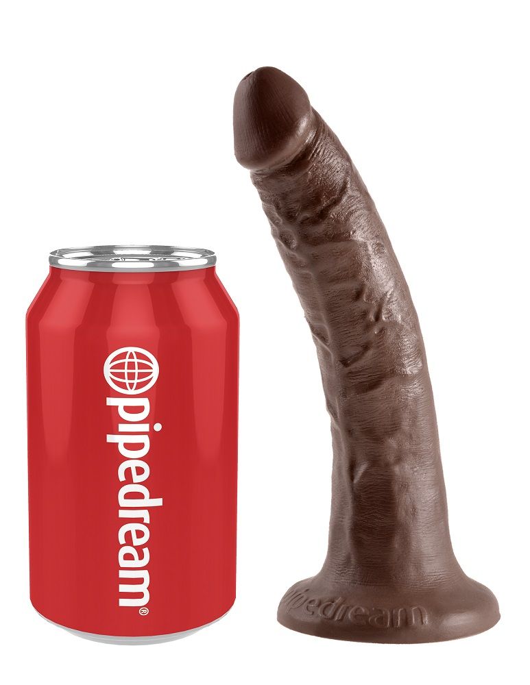Do you want your first dildo to look and feel just like the ... King Cock - Cock 7″ - Brown photo-6
