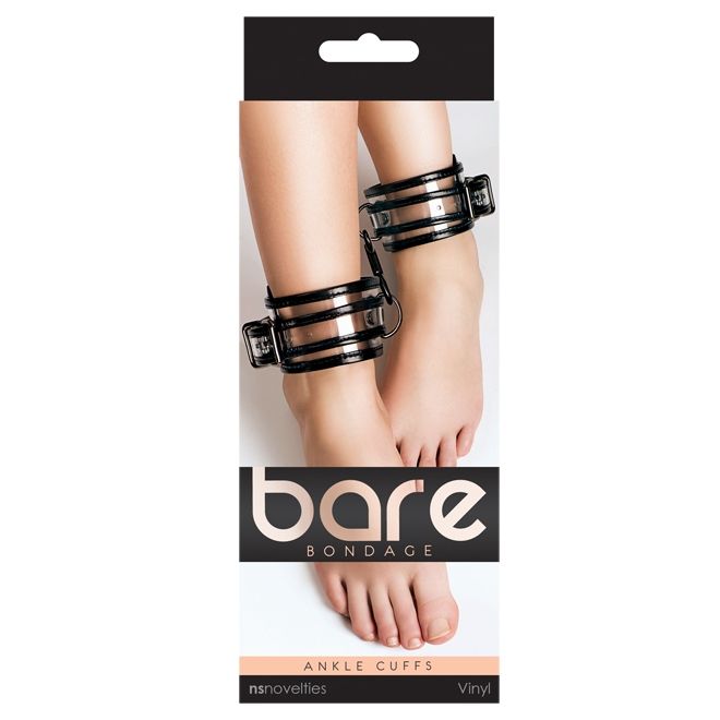NS Novelties - Bare Bondage Ancle Cuffs - Black photo-2