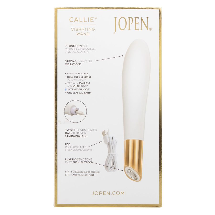 The Callie by Jopen Vibrating Wand is smooth, silky, and sea... CEN - Jopen Callie Vibrating Wand - White photo-10