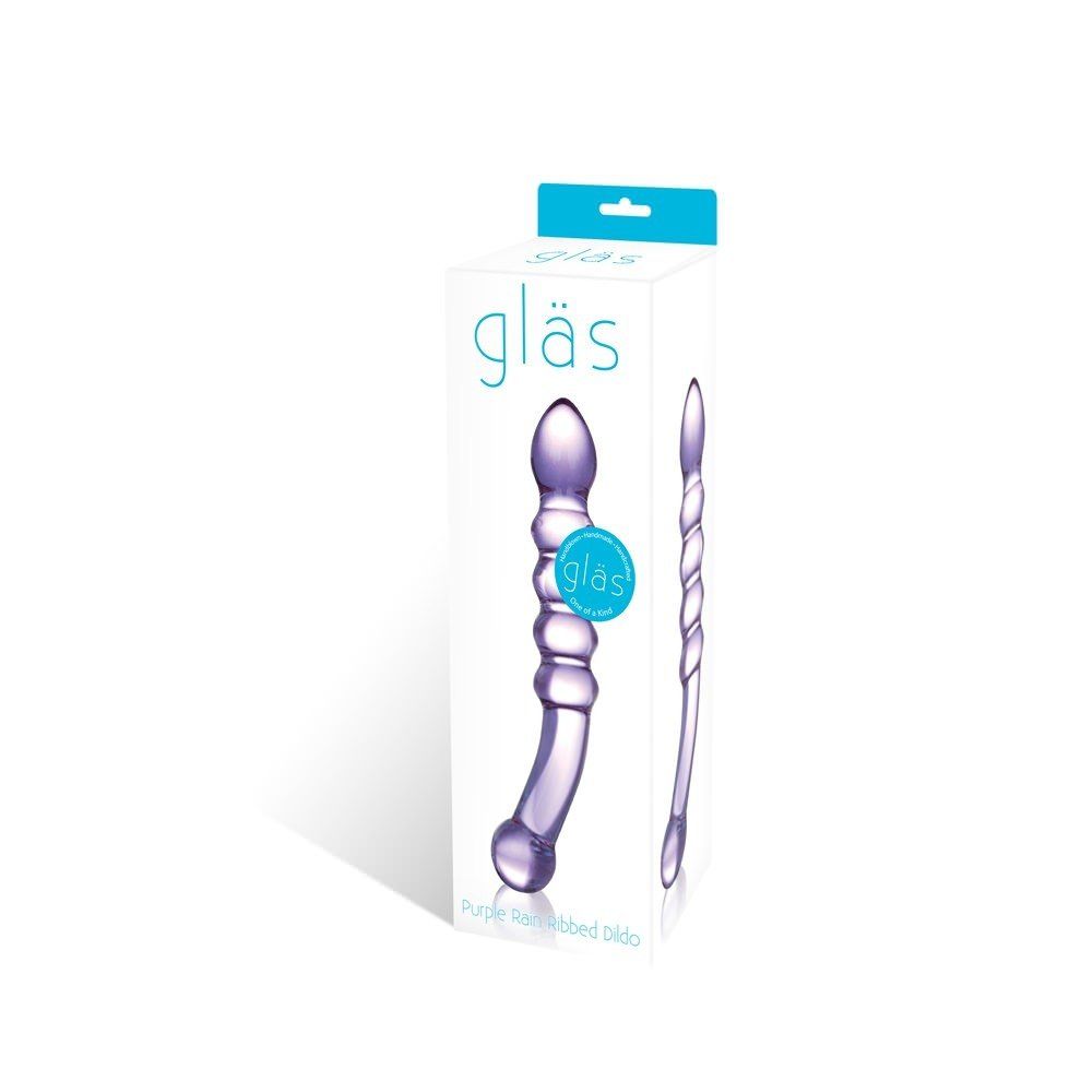 Glas - Rain Ribbed Dildo - Purple photo-3