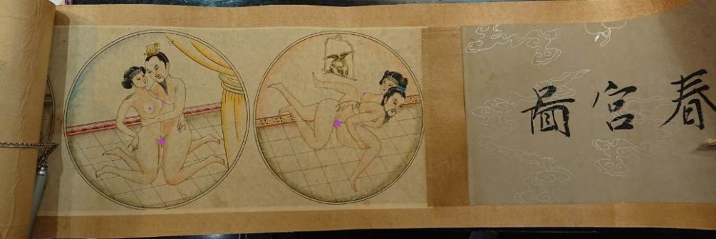 Scroll contain Chinese style ancient erotic pictures Chinese Erotic Painting (Scroll) photo-2