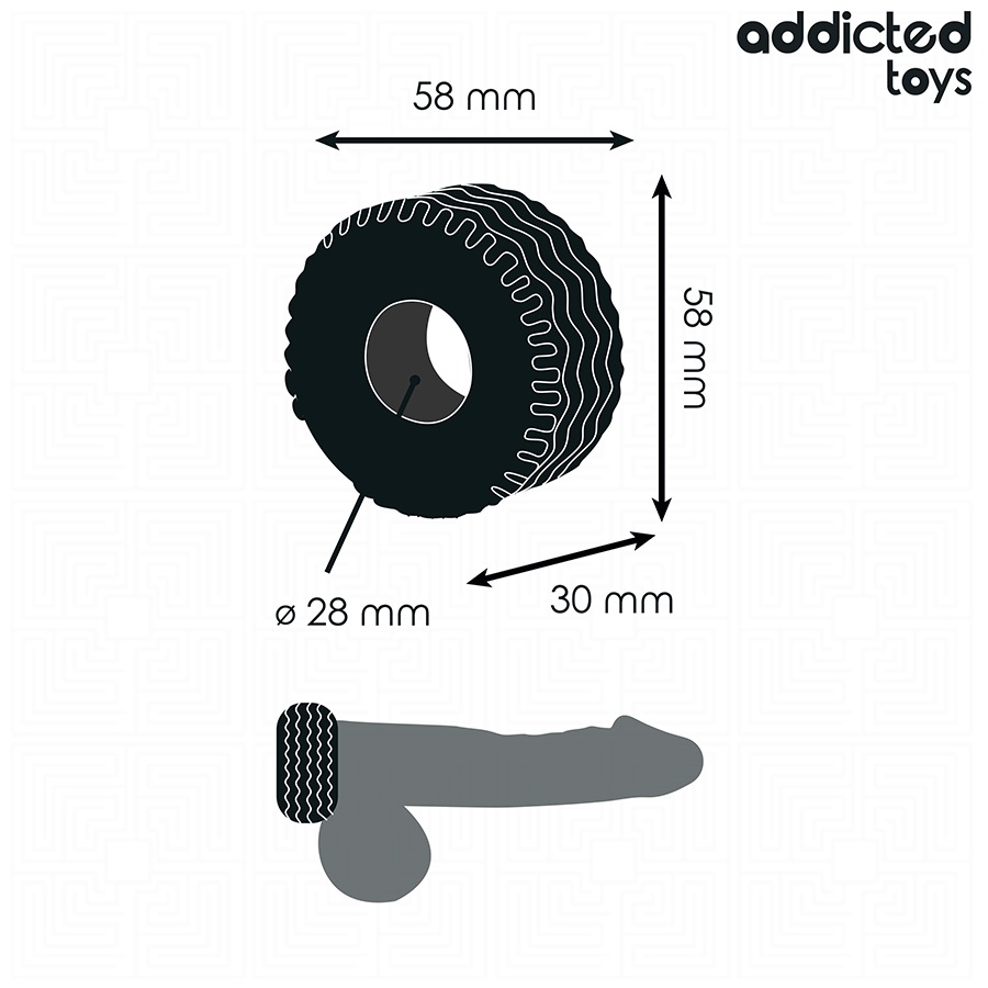 The Addicted Toys Extra Thick Cock Ring is the perfect acces... Addicted Toys - Extra Thick Cock Ring - Black photo-5