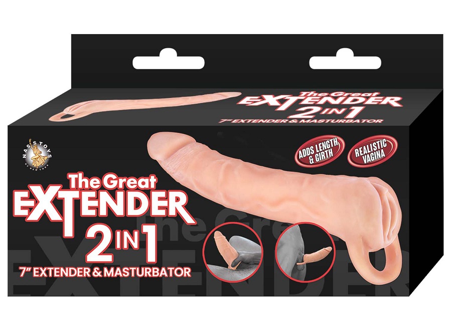 Nasstoys - 7" 2in1 Great Extender - Flesh photo-5