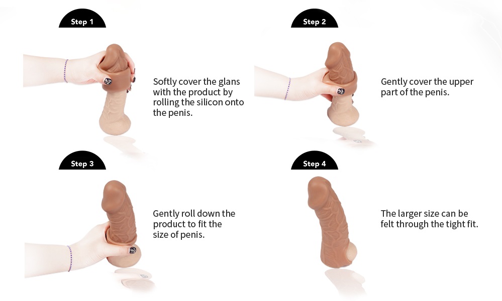 Penis Sleeve #2 is very elastic nozzle on the penis, tightly... Kokos - Penis Sleeve #2 L - 43x54x165mm photo-11