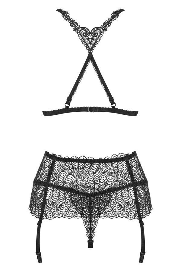 Are you feminine, sensual, delicate and a little bit frivolo... Obsessive - Chiccanta 3 pcs Set - Black - L/XL photo-8