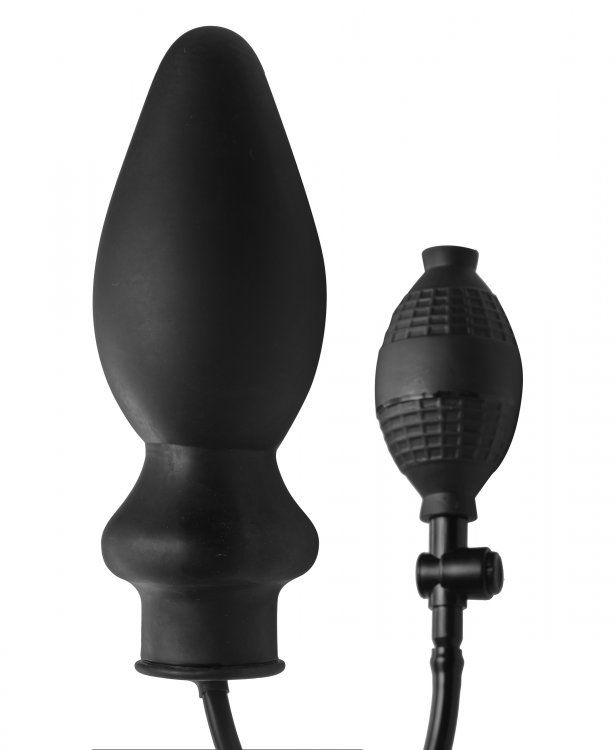 Master Series - Expand Inflatable Butt Plug XL Large - Black photo-3
