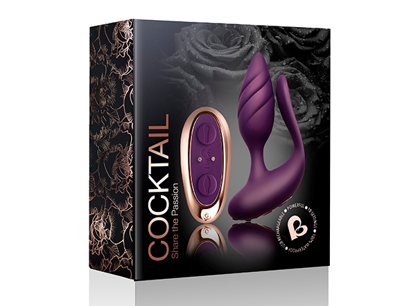 Designed for ultimate shared satisfaction Cocktail is a powe... Rocks-off - Cocktail Dual Motored Couples Toy - Burgundy photo-9